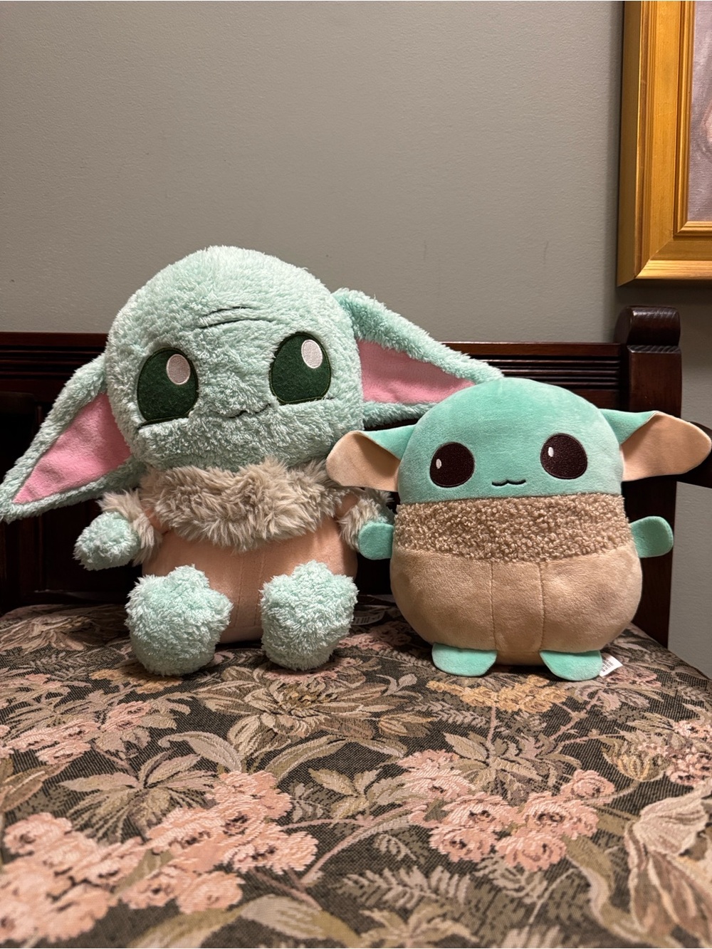 Two Baby Yoda plush